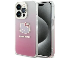 Hello Kitty HKHCP15XHDGKEP Apple iPhone 15 Pro Max 6.7″ rožinės spalvos kietas dėklas IML Gradient Electrop Kitty He