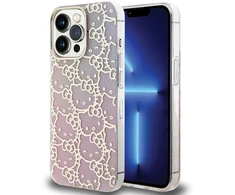 Hello Kitty HKHCP14XHCHPEP Apple iPhone 14 Pro Max 6.7″ rožinės spalvos kietas dėklas IML Gradient Electrop Crowded Kitty