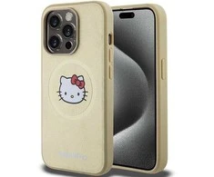 Hello Kitty odinis Kitty Head MagSafe dėklas iPhone 13 Pro Max - auksinis