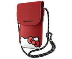 Hello Kitty HKOWBPSCKER Raudona odinė rankinė su paslėpta kačiuko virvele