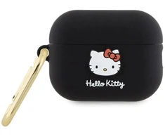 Hello Kitty silikoninis 3D katytės galvos dėklas, skirtas AirPods Pro 2 (2022/2023) - Juodas
