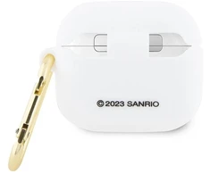 Hello Kitty Silikoninis 3D katytės galvos dėklas, skirtas AirPods 3 - baltas