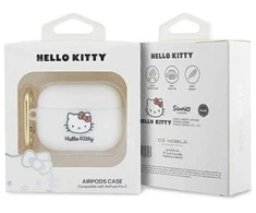 Hello Kitty silikoninis 3D Kitty Head dėklas AirPods Pro 2 (2022/2023) - baltas