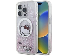 Hello Kitty HKHMP16LLSWKH Apple iPhone 16 Pro 6.3″ baltos spalvos kietas dėklas Liquid Glitter Sweet Kitty Bows M