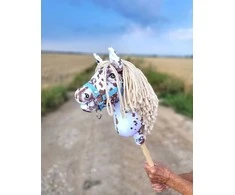 Hobby Horse lazdelinis arkliukas su ruda leopardine spalva ir smėlio karčiais
