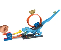 Hot Wheels City trasa „Dinozauras su kilpa“