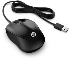 HP 1000 su laidu optinė pelė su 3 mygtukais ir 1000 DPI, juoda, 4QM14AA