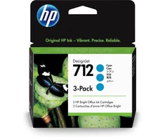 HP 3ED77A 712 DesignJet rašalas 29 ml (3 vnt.) mėlynas