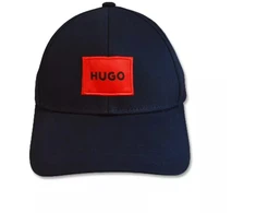 Hugo Boss tamsiai mėlynos spalvos medvilninė beisbolo kepuraitė - 50492745