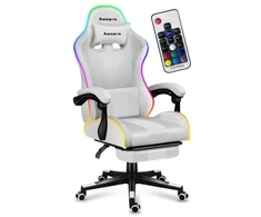 Ausinės Huzaro Force 4.7 RGB Balta Žaidimų Kėdė