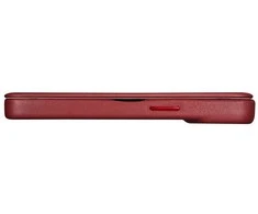 iCarer CE Premium Leather Folio dėklas iPhone 14 Plus , magnetinis atlenkiamas odinis dėklas MagSafe , raudonas (WMI14220715-RD)