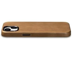 iCarer Oil Wax Premium odinis dėklas iPhone 14 Plus magnetinis odinis dėklas su MagSafe rudos spalvos (WMI14220703-TN)
