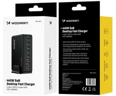 Wozinsky WSL-440 GaN QC3 Charging Station - 185W - Juodas