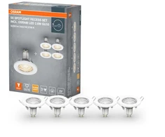 Įleidžiamas šviestuvas SPOT, GU10, baltas, su 2,6W 2700K LED lempute, 5vnt.