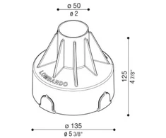 Įleidžiamo į žemę šviestuvo CNC/INC 50 rėmelis