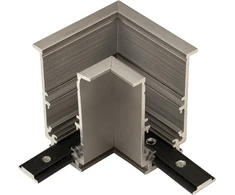 Įleidžiamo magnetinės sistemos ZAMBELIS bėgelio horizontalus kampinis sujungimas, tamsaus sidabro sp., 48V, 2084NCK-C2