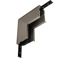 Įleidžiamo magnetinės sistemos ZAMBELIS bėgelio vertikalus kampinis sujungimas, tamsaus sidabro sp., 48V, 2084NCK-C1