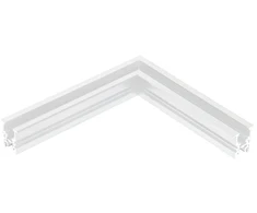 Įleidžiamo magnetinio bėgelio ZAMBELIS horizontalus kampinis sujungimas, baltas, 2084W-C2
