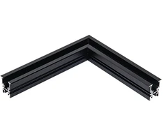Įleidžiamo magnetinio bėgelio ZAMBELIS horizontalus kampinis sujungimas, juodas, 2084B-C2