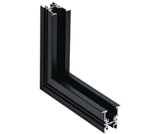 Įleidžiamo magnetinio bėgelio ZAMBELIS vertikalus kampinis sujungimas, juodas, 2084B-C1
