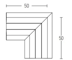 Įleidžiamo magnetinio bėgelio ZAMBELIS vertikalus kampinis sujungimas, baltas, 2084W-C1