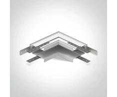 Įleidžiamo magnetinių sistemų bėgelio MIDI kampinis sujungimas, baltas, 42012BRB/W