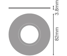 Įleidžiamo šviestuvo žiedas SP CBO IP65/5X RING FIX ROUND, šlifuoto nikelio sp.