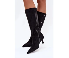 Ilgaauliai batai virš kelių su kulnu Step in style