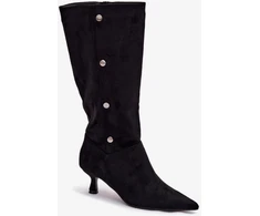 Ilgaauliai batai virš kelių su kulnu Step in style