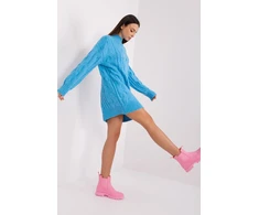 Ilgas oversized megztinis, mėlynas
