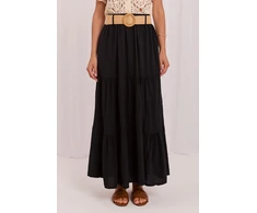 Ilgas sluoksniuotas sijonas Italy Moda