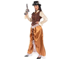Ilgas Steampunk kostiumas moterims