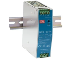 Impulsinis maitinimo šaltinis 24V 120W 5A, tvirtinamas ant DIN bėgio, MEAN WELL, NDR-120-24