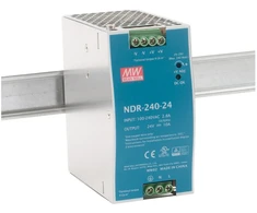 Solar Plus Impulsinis maitinimo šaltinis 24V 240W 10A, tvirtinamas ant DIN bėgio, MEAN WELL, NDR-240-24