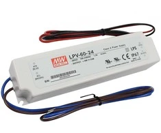 Impulsinis maitinimo šaltinis LED 24V 60W 2.5A, IP67, MEAN WELL LPV-60-24