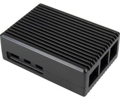 Inter-Tech ODS-739 Raspberry Alu Case, case - juodas, for Raspberry Pi5