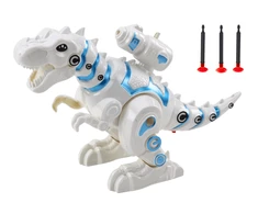 Lean Toys Interaktyvus dinozauras robotas su LED šviesa ir smiginio paleidikliu