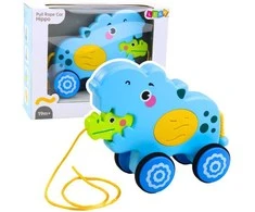 Lean Toys Interaktyvus tempiamas hipopotamas su garsais