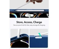 iPad Pro 11 (2024–2025) dėklas atverčiamas mėlynas ESR