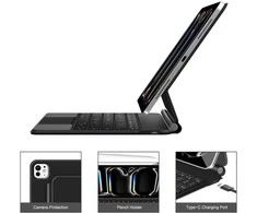 iPad Pro 13 (2024–2025) dėklas magnetinis juodas SmartCase