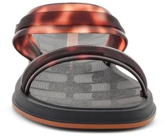 IPANEMA GLOW TRENDY SLIDE AD moteriškos šlepetės, juodos/vėžlio rašto/rudos spalvos, 27421-BR850