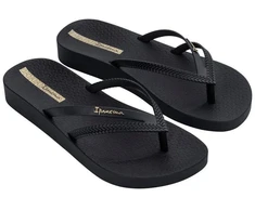 Ipanema moteriškos šlepetės Bossa Soft V, juodos, patogios, madingos