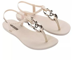 Ipanema Sandal Class moteriškos šlepetės-basutės, madingos, šviesiai smėlio spalvos