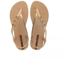 Ipanema Sandal Class moteriškos šlepetės-sandalai smėlio spalvos su auksine detalėmis