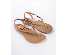 Ipanema Sandal Class moteriškos šlepetės-sandalai smėlio spalvos su auksine detalėmis