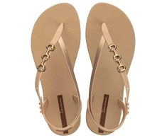 Ipanema Sandal Class moteriškos šlepetės-sandalai smėlio spalvos su auksine detalėmis