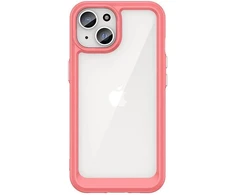 Hurtel Apple iPhone 15 Plus Outer Space reinforced flexible frame – dėklas telefonui raudonos spalvos