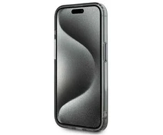 Karl Lagerfeld KLHMP15LHLSCHK Apple iPhone 15 Pro 6.1″ juodos spalvos kietas dėklas IML Metal Choupette Head Mag