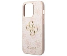 iPhone 15 Pro - rožinis Guess 4G Big Metal Logo dėklas