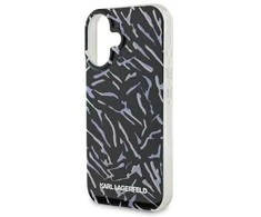 Dėklas Karl Lagerfeld KLHCP16MHZBPKCCU Apple iPhone 16 Plus 6.7″ violetinės spalvos Zebra With Cord